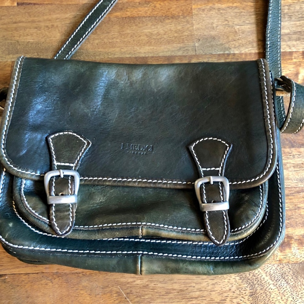 Italian leather cross body purse
